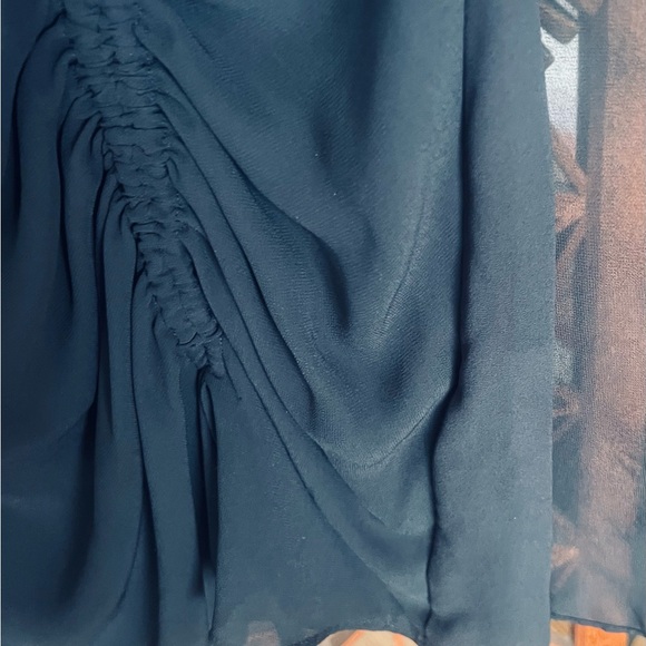 All Saints Draped & Rouched DropWaist LBD - Picture 4 of 7